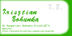 krisztian bohunka business card